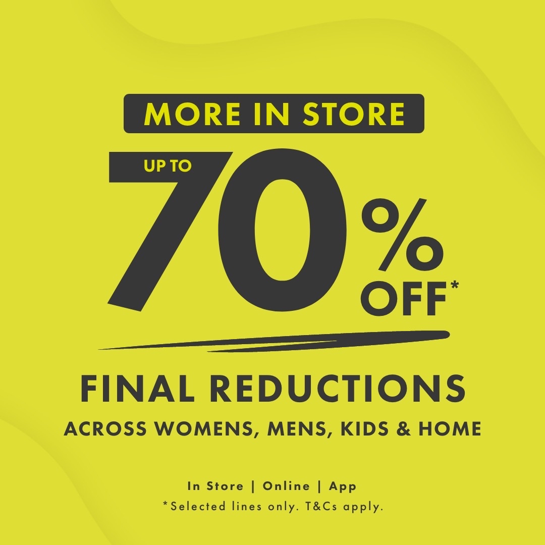 Reductions up to 70%.